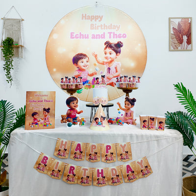 Twin Cute Kids Popup Premium Package